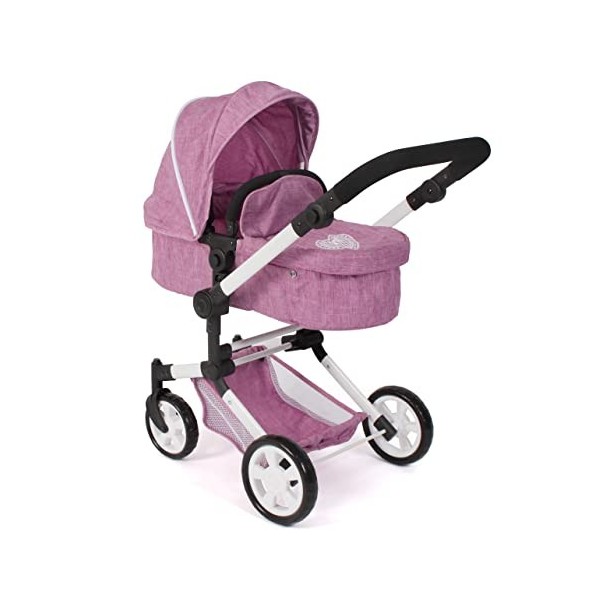 Bayer Chic 2000 Poussette de poupée Linus, Poussette combinée 3 en 1 pour Enfants de 4 à 8 Ans, Ensemble de Landau de poupée,