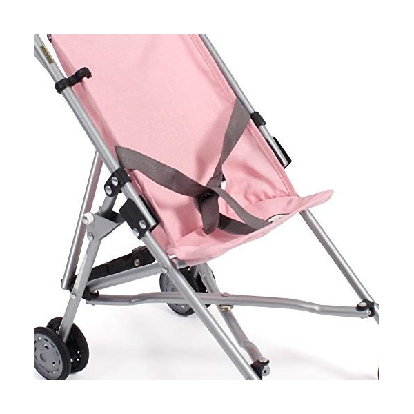 Bayer Chic Poussette Roma Poussette Poupée Mini Poussette, 3 ans à 5 ans, Mélange Gris/Rose