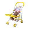 Poussette pour Poupée, Poussette Jouet Bebe, Poussette Simple Pliable pour Enfant avec Panier Inférieur, Jouet De Jeu De Rôle