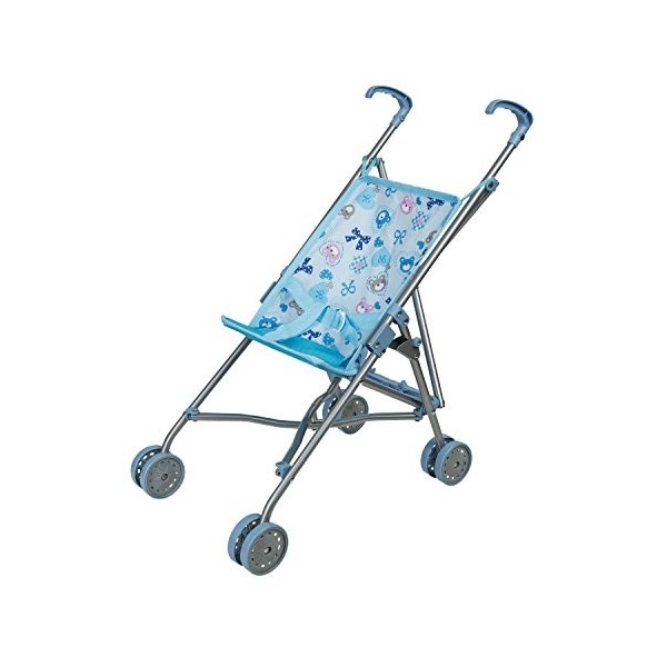 Idena 40069 Poussette de poupée Pliante, Motif Ours Bleu 