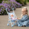 BabyBoo Poussette avec poupée rose | Poussette de poupée jouet en bleu avec chats | Poussette de poupée pour enfants | Pousse