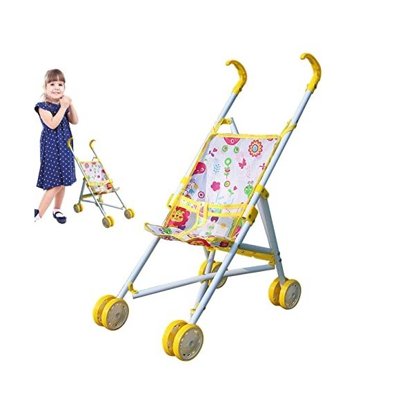 Poussette Canne Jouet | Poussette Canne Jouet pour Poupée | Poussette Simulation pour Enfant-s | Jouets De Poussette Pliable 