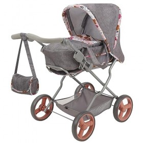 509 Crew Melange Flora Deluxe Poussette de poupée 3 en 1 - Jouet à roulettes pour enfants à partir de 3 ans