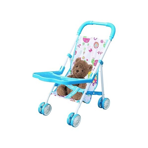 Poussette de poupée de bébé, Jouet de Poussette de poupée, Poussette de bébé Pliable pour poupées, Poussette de Jeu, Jouet de