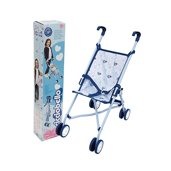 Giochi Preziosi Cicciobello - Poussette 4 Roues Tissu Personnalisé avec Graphique Cicciobello, à partir de 3 Ans et Plus, Pli