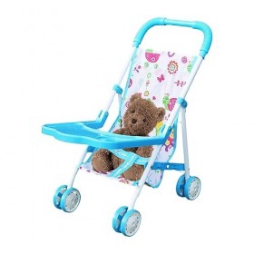 Poussette Canne pour Poupées Accessoire pour Poupée Et Peluche Poussette Pliable Légère Rôle Jouet Poupées avec Poignées Faci