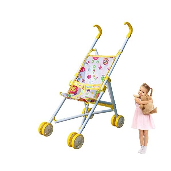 Jouer Poussette de poupée,Poussette de poupée pour Enfant avec Panier inférieur | Poussette pour Filles à partir de 3 Ans, Ca