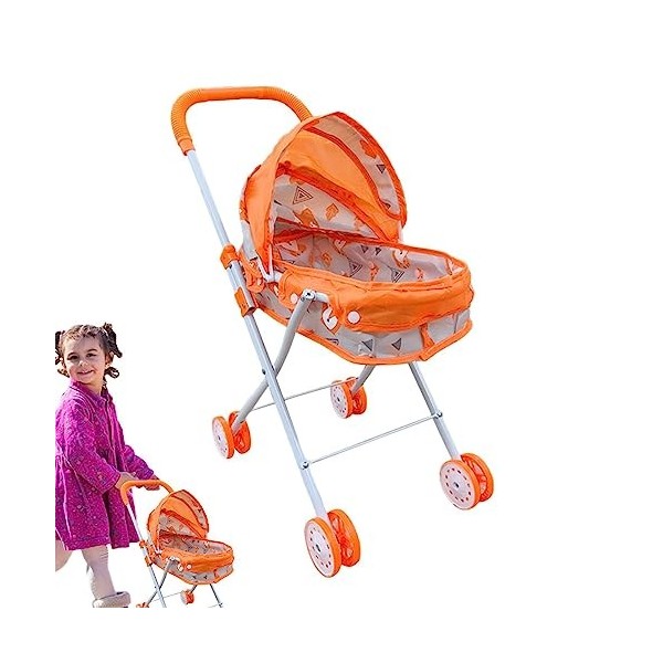 Poussette Jouet | Poussette de poupée pour Enfant avec Panier inférieur |  Accessoires de poupée pour Fille à partir de 3 Ans