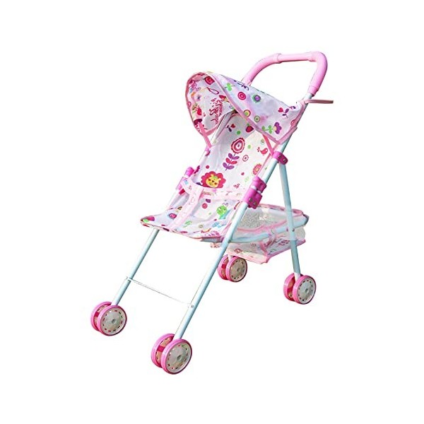 Poussette pour poupées | Poussette Pliable pour Enfant avec Panier inférieur,Poussette pour samuser en Plein air, Accessoire