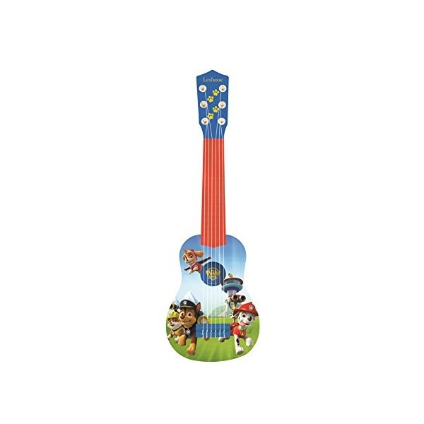 Lexibook K200PA Ma Première Guitare Paw Patrol La PatPatrouille Chase, 6 cordes, possibilité daccorder, guide dutilisation