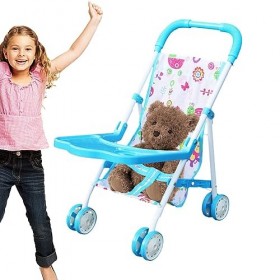 Poussette de poupée pour bébé, Jouet de Poussette de poupée Pliable, Jouet de Poussette pour Tout-Petit, Poussette de Landau 