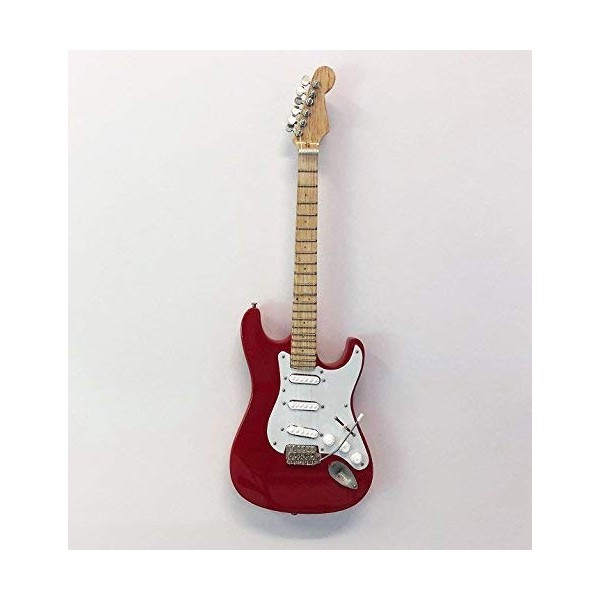 Eric C Crème Guitare Torino Rouge – Réplique de guitare miniature – Cadeaux musicaux – Échelle 1/4 ornementale faite à la m