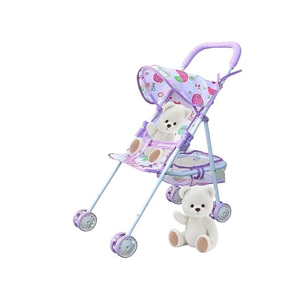 Poussette de poupée de bébé, Landau de poupées, Poussette de poupée Pliable, Landau de poupées, Poussette Buggies de poupées,