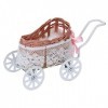 Abaodam Mini Poussette Crèche Jouets pour Enfants Transport Enfants Panier Bois Panier De Fruits en Osier Panier Miniature St