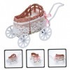 Abaodam Mini Poussette Crèche Jouets pour Enfants Transport Enfants Panier Bois Panier De Fruits en Osier Panier Miniature St