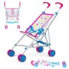 Milly Mally Julia Landau Poupées Pliable pour Les Filles à Partir de 3 Ans avec Roues en Mousse Sangles Candy