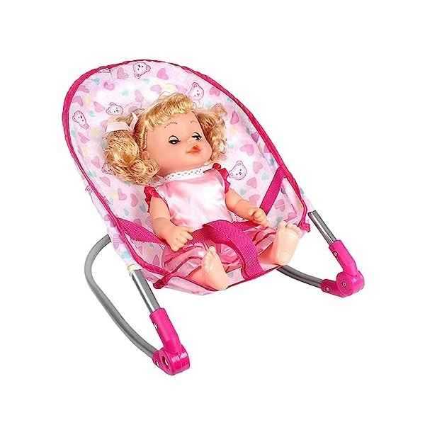 Ensemble de Poussette de poupée | Jouets de Poussette Roses légers Pliables,Poussette de poupée pour Filles de 4 à 6 Ans, Lan