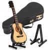 Garosa 15 cm en Bois Miniature Guitare Ornement Mini Instrument de Musique décor Maison de poupée modèle décoration de la Mai