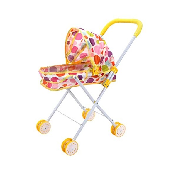 poupée bébé - Poussette légère pour bébé avec Poteau en Acier Pliable,Accessoires poupée avec poignée Confortable pour bébé p