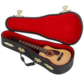 Garosa 15 cm en Bois Miniature Guitare Ornement Mini Instrument de Musique décor Maison de poupée modèle décoration de la Mai