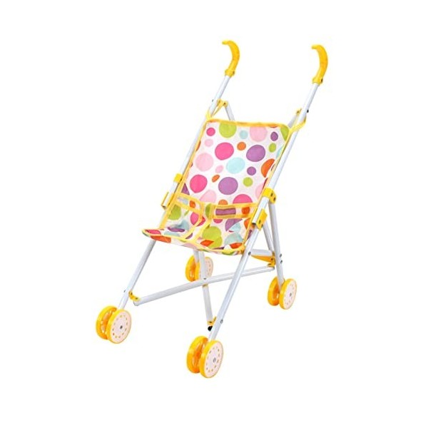 FASSME poupée bébé,Poussette bébé réaliste pour poupées Pliable | Accessoires poupée avec poignée Confortable pour bébé poupé