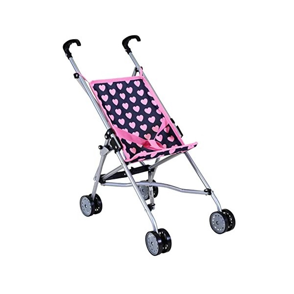 KNORRTOYS.COM 12641 Poussette pour poupée Sim Rose Cœurs