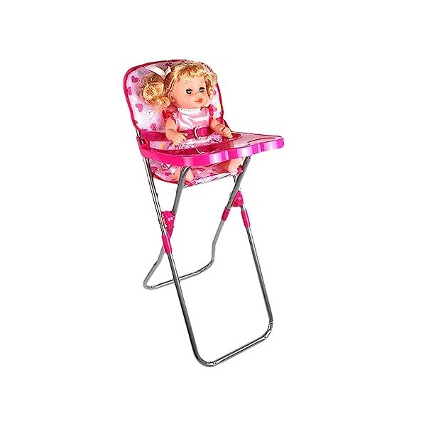 Ensemble de poussette de poupée - Poussette Jouets avec Panier Rose Poussette de Poupée - Poussette de poupée pour filles de