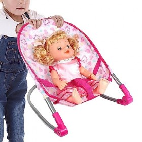 Poussette pour poupées,Poussette de poupée Pliable et légère en Rose avec Panier | Poussettes Jouets pour Filles de 4 à 6 Ans