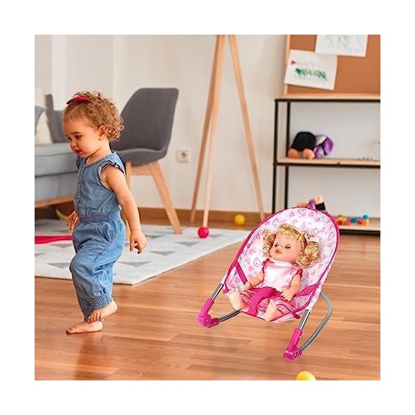 Poussette pour poupées,Poussette de poupée Pliable et légère en Rose avec Panier | Poussettes Jouets pour Filles de 4 à 6 Ans