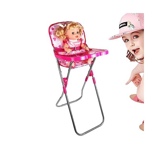 Poussette poupée | Jouets Poussette Rose avec Panier,Poussette pour poupées, poussettes Jouets pour stimuler limagination et