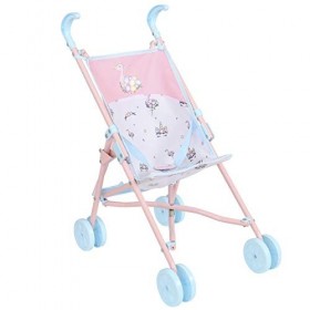 HTI BabyBoo Single Stroller, Toy Dolls Buggy, Baby Doll Pushchair, Childrens Baby Doll Stroller Toy Umbrella Fold Stroller, R