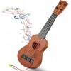 TODARRUN Jouet musical ukulélé guitare instrument classique avec 4 cordes réglables pour améliorer les compétences de jeu des