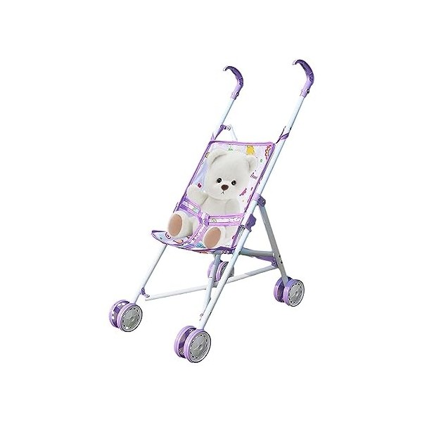 Poussette de poupée pour bébé, Accessoires de poupée pour bébé, Jouet de Poussette pour Tout-Petit, Jeu de Simulation, Pousse