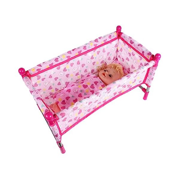 Poussette pour poupées - Poussette Jouets avec Panier Rose Poussette de Poupée - Poussettes Jouets pour Filles de 4 à 6 Ans, 