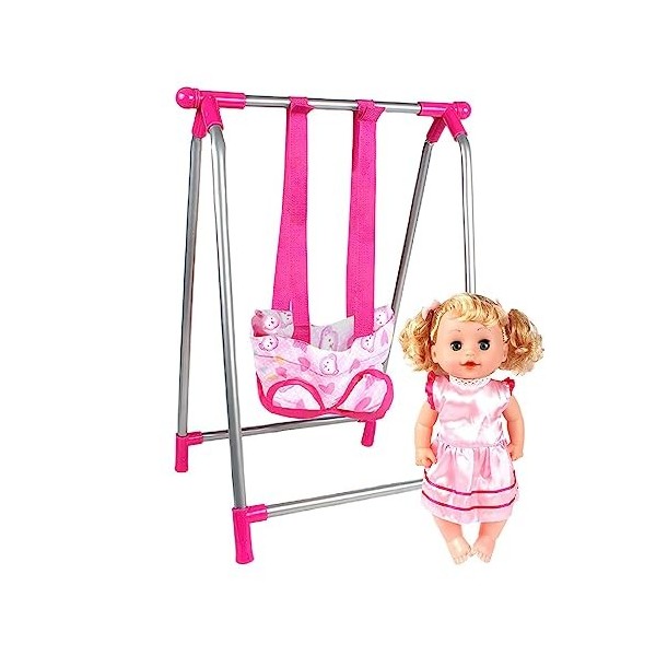 Poussette pour poupées - Poussette Jouets avec Panier Rose Poussette de Poupée - Poussettes Jouets pour Filles de 4 à 6 Ans, 