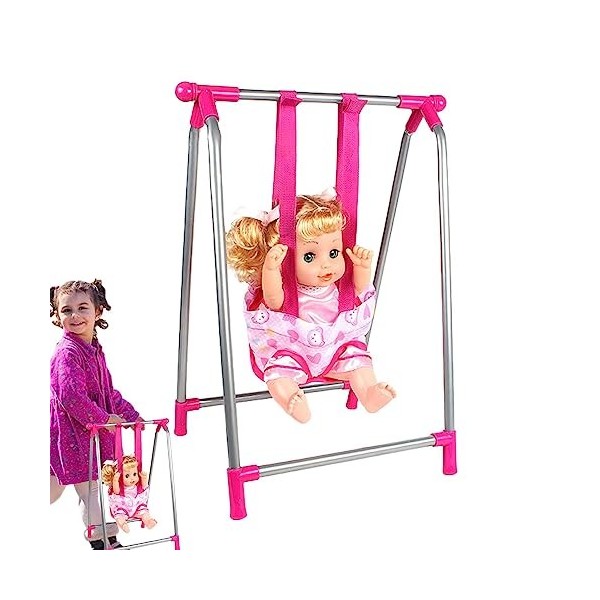 Poussette poupée, Jouets Poussette Rose avec Panier, Poussette pour poupées, poussettes Jouets pour stimuler limagination et