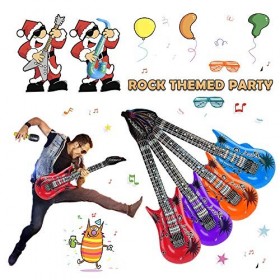 AISHN Guitare gonflable, jeu de jouets gonflables, microphones et saxophone gonflables, lunettes dombrage, cadeaux de fête p