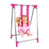 Chariot de poupée | Poussette de poupée Pliable et légère en Rose avec Panier,Poussette de poupée pour Filles de 4 à 6 Ans, L