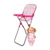 Poussette pour poupées | poupée Pliable et légère en Rose avec Panier,poupée pour Filles 4 à 6 Ans, Landau poupée pour la Mai