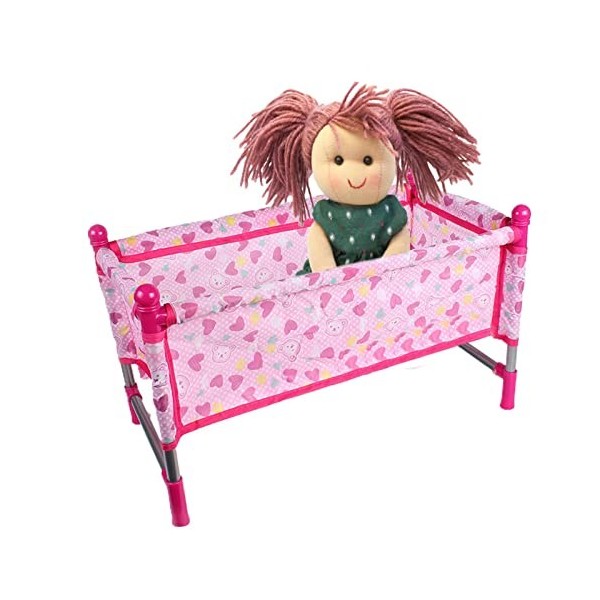 Poussette pour poupées | poupée Pliable et légère en Rose avec Panier,poupée pour Filles 4 à 6 Ans, Landau poupée pour la Mai