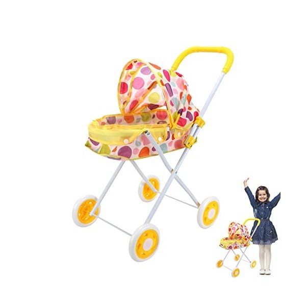 Poussette Jouet Réaliste Pour Enfant - Avec Ceinture En T Et Tissu Doux - Jeu D'Imitation Pour Fille Et Garçon