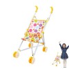 Poussette Jouet - Poussette légère pour bébé avec Poteau en Acier Pliable - Bébé Poussette Jouet Trolley Jouet Impression Jau