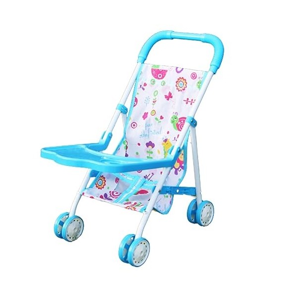 Poussette De Poupée pour 3+ Enfants Poussette De Poupée Pliable Jouet Simulé Poussette De Grande Capacité avec Poignées Facil