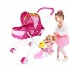 Jouets De Poussette pour Les Tout-Petits, Poussette De Poupée Pliable pour Bébés, Poussette De Jeu pour Enfaants, Landau De P