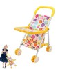 Huaxingda poupée bébé | Poussette poupée Iron Pole pour Tout-Petits Pliable,Accessoires poupée avec poignée Confortable pour 