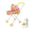 Huaxingda poupée bébé | Poussette poupée Iron Pole pour Tout-Petits Pliable,Accessoires poupée avec poignée Confortable pour 