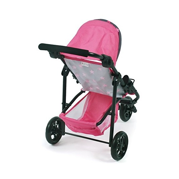 Bayer Chic 2000 612 82 Poussette de Jogging Lola, Landau pour poupée, astérisque Rose