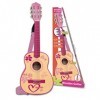 Bontempi Girl - GSW 7571/s - Guitare en Bois avec Sangle Et Autocollants - Rose Laqué - 75 Cm