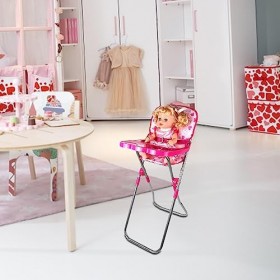 Poussette pour poupées - poupée Rose Pliable et légère avec Panier | Poussette Jouet pour poupées, poupée Jouet pour la Maiso