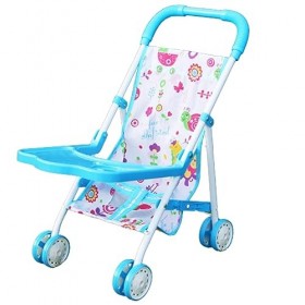 Dolls Pram, 21,2 Pouces Pliables pour bébé Pram avec Capuche, Poussette de poupée de Grande capacité, Buggy de poupées de Jou